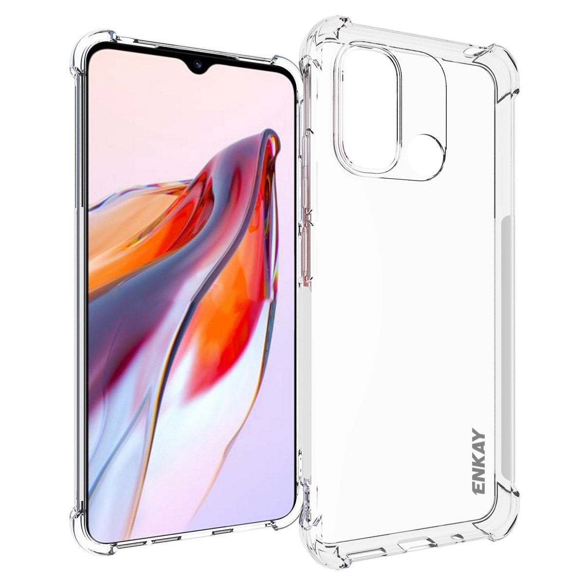 ENKAY HAT PRINCE For Xiaomi Redmi 12C 4G Transparent Phone Case with Anti-slip Strip Edge Clear TPU Phone Cover ENKAY HAT PRINCE For Xiaomi Redmi 12C 4G Transparent Phone Case with Anti-slip Strip Edge Clear TPU Phone Cover